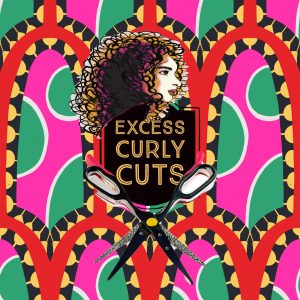 Excess Curly Cuts Business Name and Logo